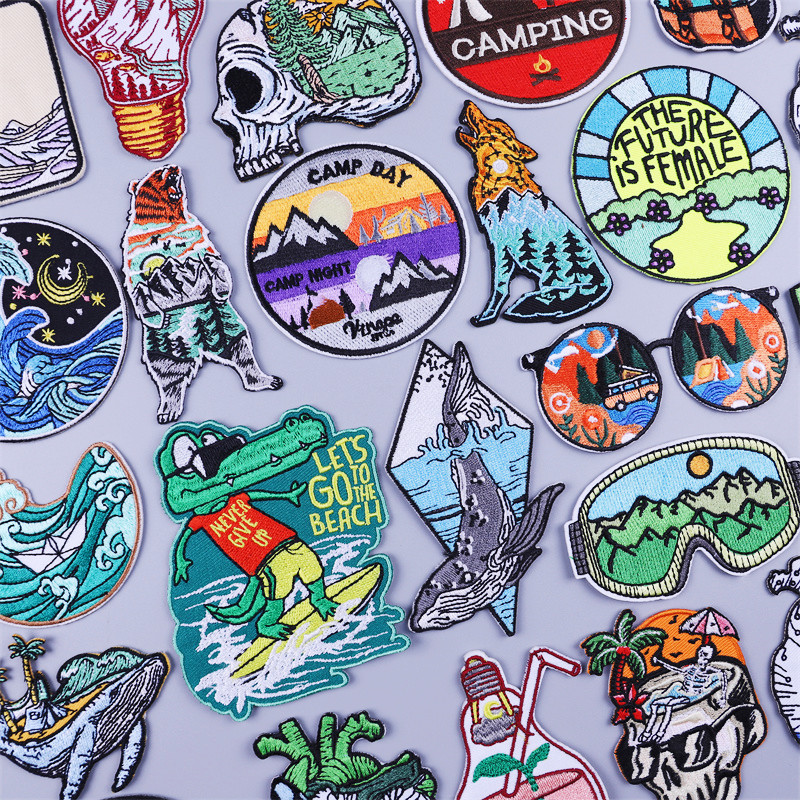 Outdoor Adventure And Travel Show - Reizen Surfen Kleding Thermoadhesive Patches Outdoor