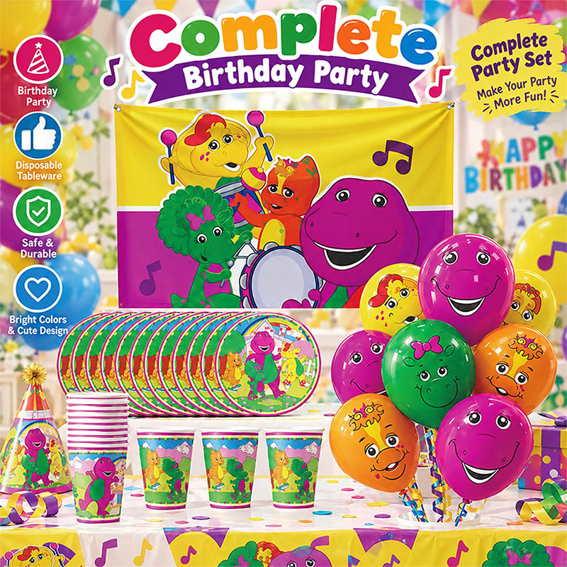 Outdoor Adventure Birthday Party - De Avonturen van Barney Wegwerpset voor