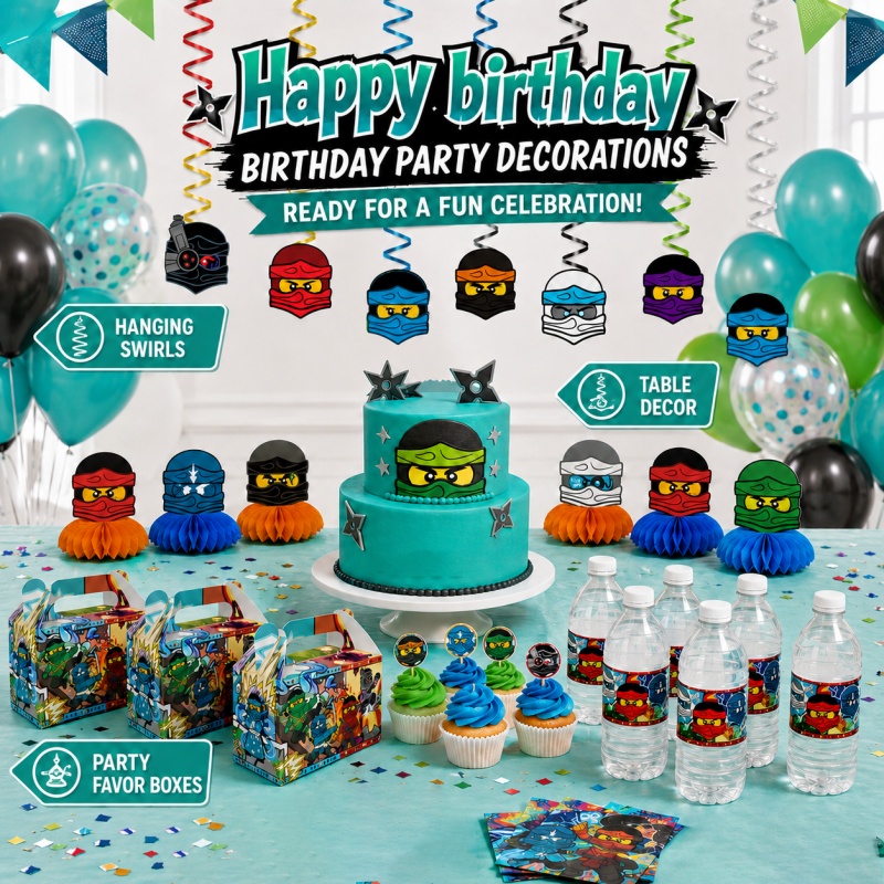 Ninja-combinatie verjaardagsfe - Outdoor Adventure Birthday Party recensie en prijs
